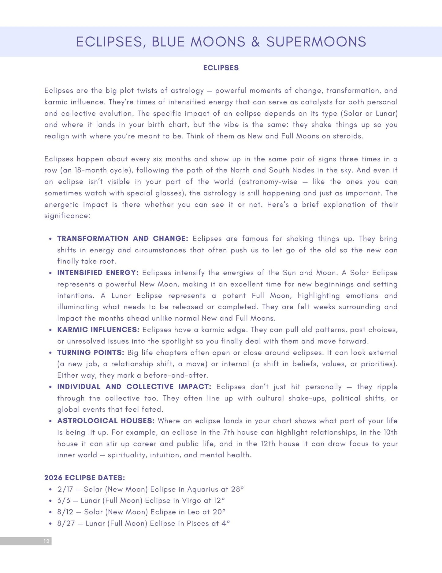 2026 Moon Ritual Workbook